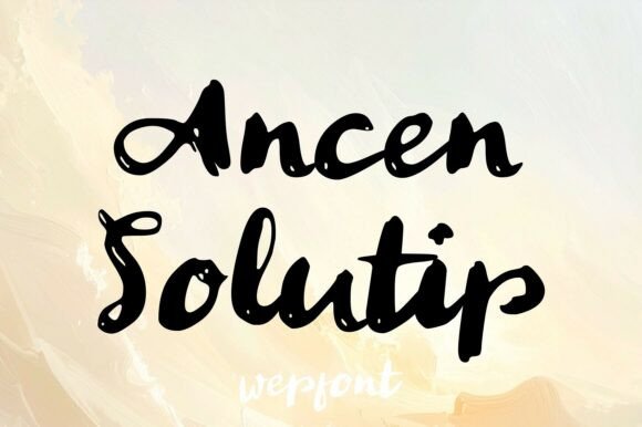 Ancen Solutip: A Bold Brush Typeface for Web Design