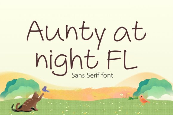 Aunty at Night Fl: A Handwritten Font for Modern Branding