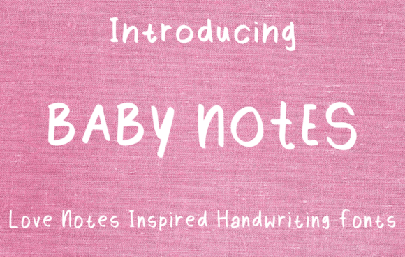 Baby Notes: A Handwritten Font for Warm Branding