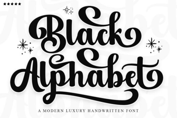 Black Alphabet Font for Elegant Branding