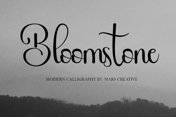 Bloomstone: A Modern Script Typeface for Editorial Design