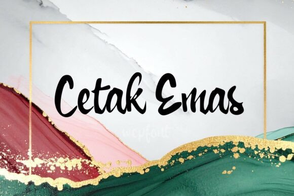 Cetak Emas: A Refined Script Font for Digital Elegance