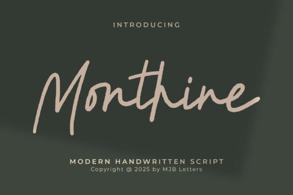 Monthine: A Handwritten Font for Authentic Branding