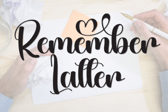 Remember Latter: A Modern Script Font for Editorial Design