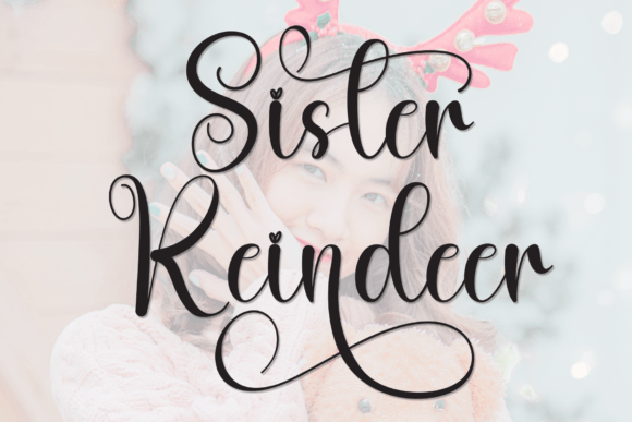 Sister Reindeer Typeface: A Cozy Script for Festive Brands